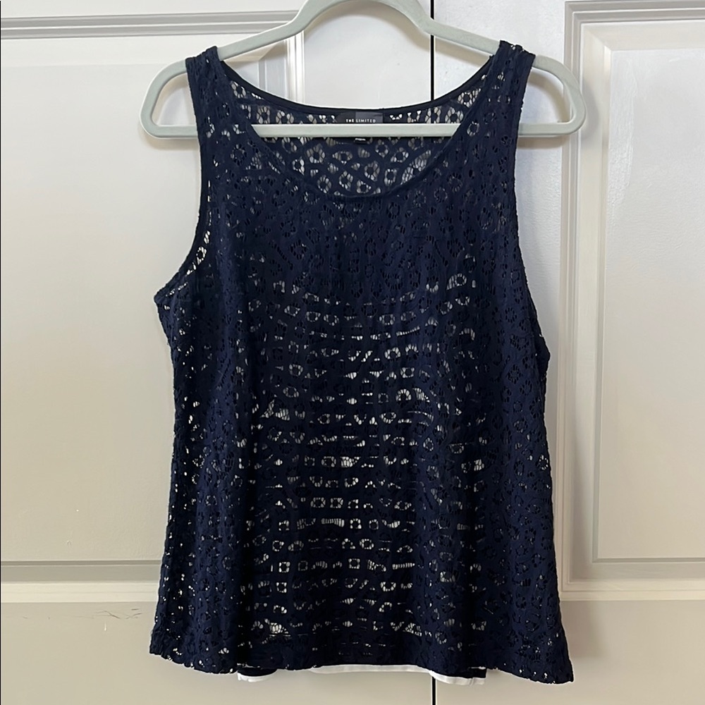 The Limited Blue Sleeveless Tank Top